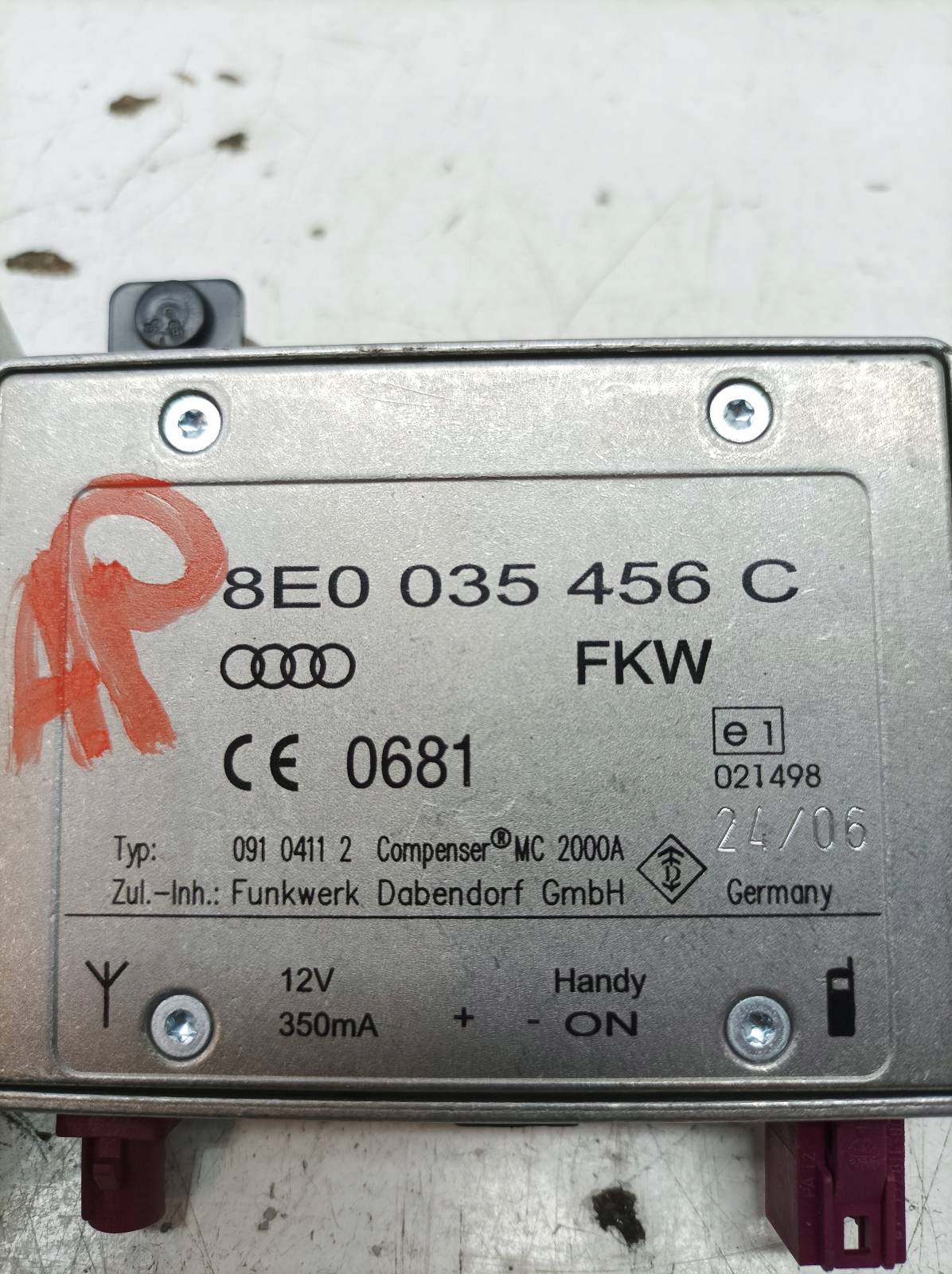 amplifier KOMPLET 8E0035456C 8P0862335H Audi A4 III (2004-2008) B7