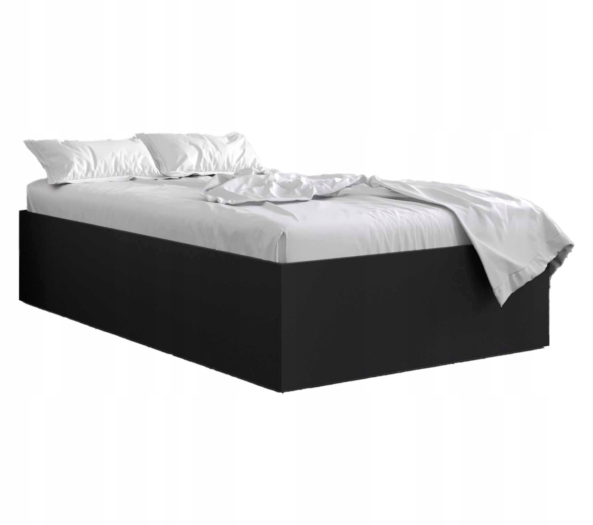 Moderní dvoulůžková hotelová postel Bella v černé barvě, rozměr 120x200