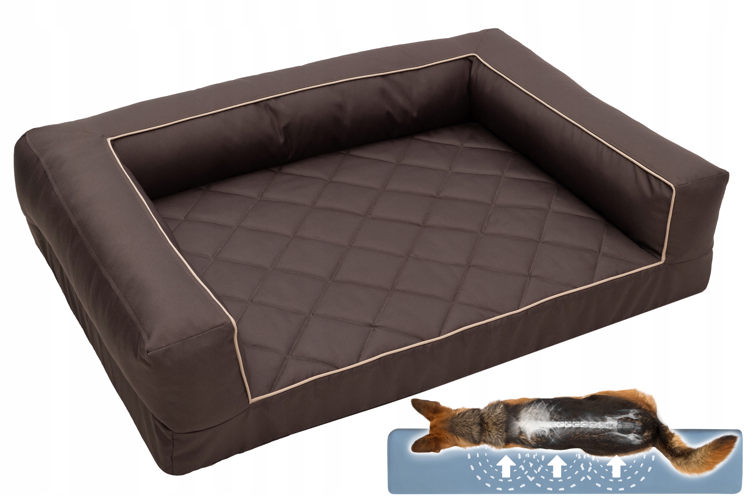 Levně Pelíšek Pro Psa pohovka hnědá 100x70