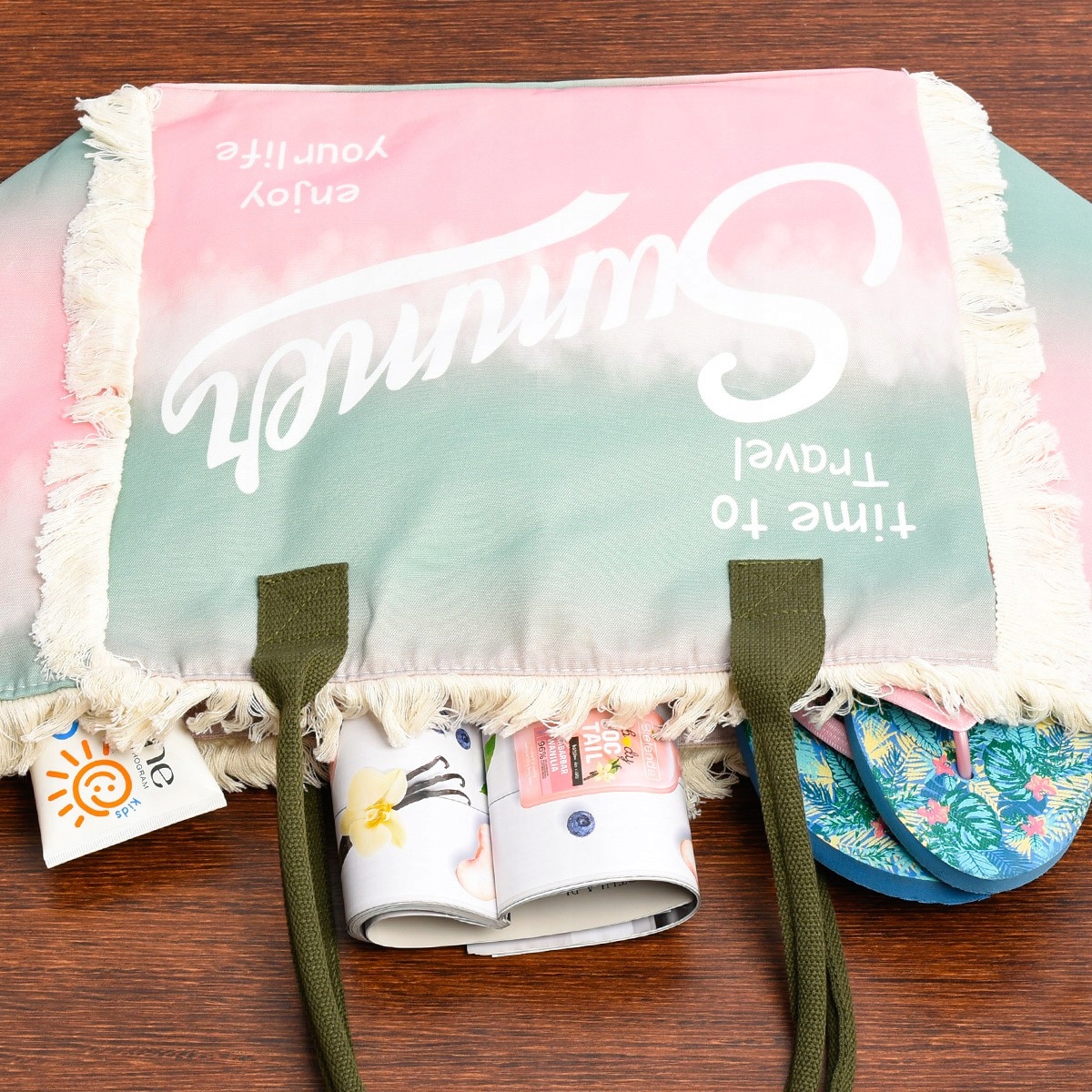 TORBA DAMSKA NA RAMIĘ PLAŻĘ LATO PLAŻOWA DUŻA LEKKA POJEMNA A4 Marka bez marki