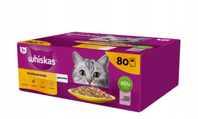 Karma Whiskas Drobiowa Uczta W Garaletce 80g 85szt