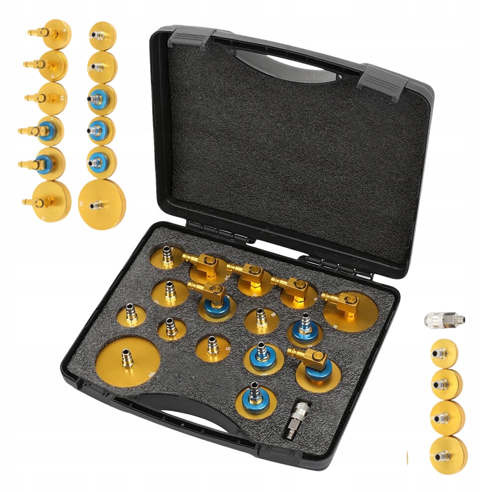 17ks Sada adaptérov Brake Master Bleeder Kit pre väčšinu vozidiel