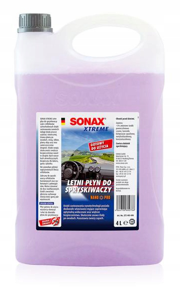 SONAX XTREME LETNI PŁYN DO SPRYSKIWACZY NANO-PRO
