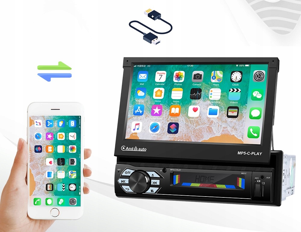 AMPrime Android 1 din Car Radio 7'' HD Retractable Touch Screen Multimedia  Video Player Audio Stereo GPS Navigation NO DVD - Robaizkine - Car  Electronics Store