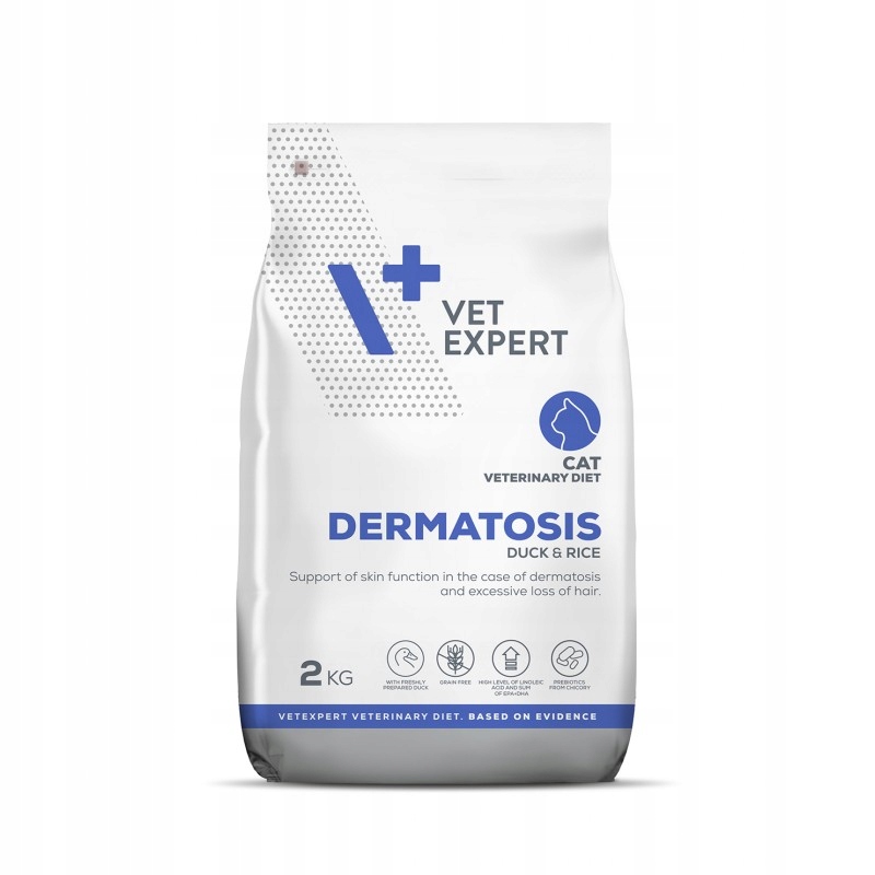 Levně Suché krmivo pro kočky VetExpert Veterinary Diet Dermatosis Cat 2kg