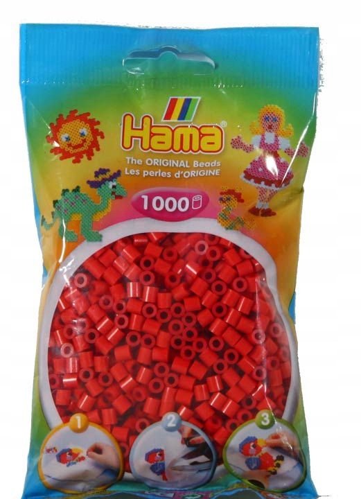 

Hama 20705 MIDI Koraliki Czerwone 1000 Sztuk