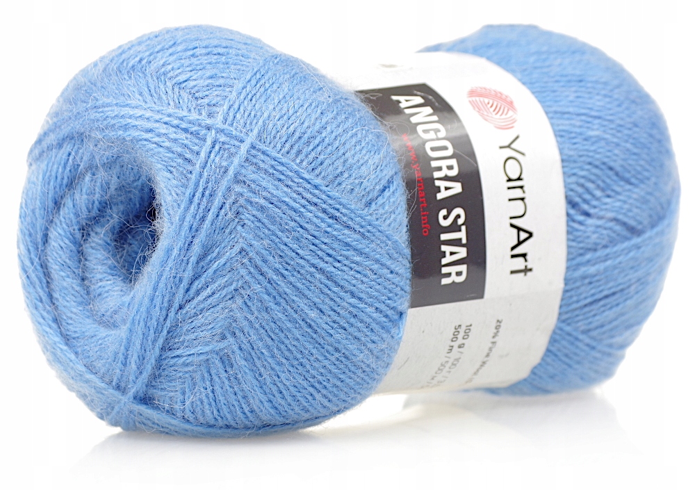 Włóczka YarnArt Angora Star nr 600 Niebieska 12737751285 Allegro.pl