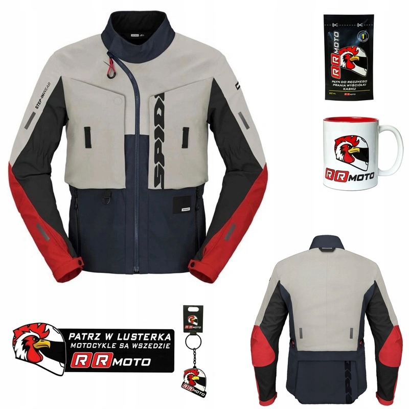 Bunda Spidi Frontier Blue/ice/red šedá modrá červená Darčeky