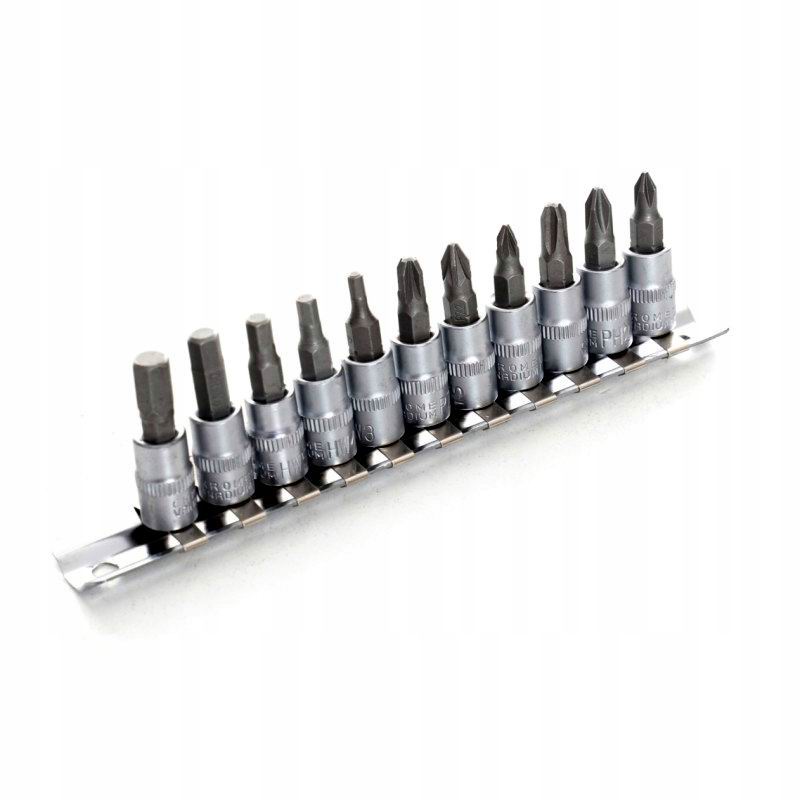 

Nasadki 1/4 Bit Ph Pz Hex Na Listwie 11 Sztuk