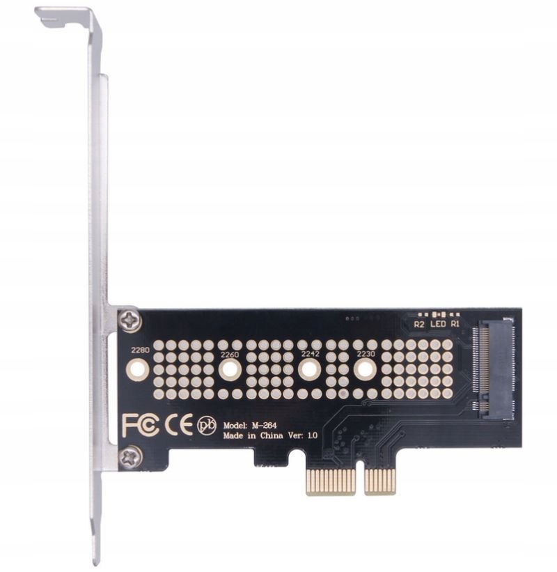 

Adapter M.2 NVMe Key M do PCI-e x1 Ssd