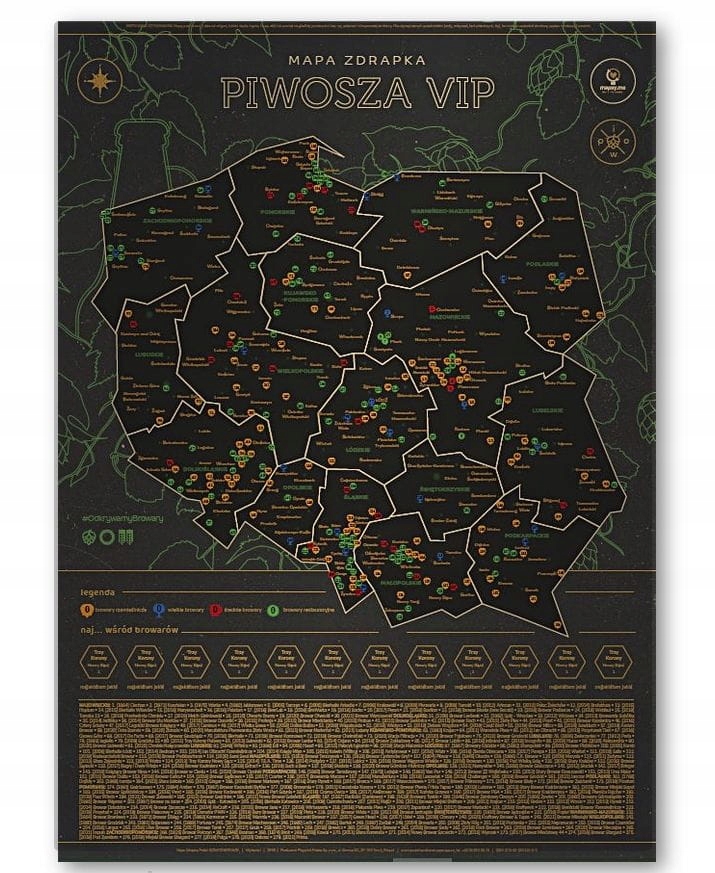 

Polska Piwosza Mapa Zdrapka Vip Czarna
