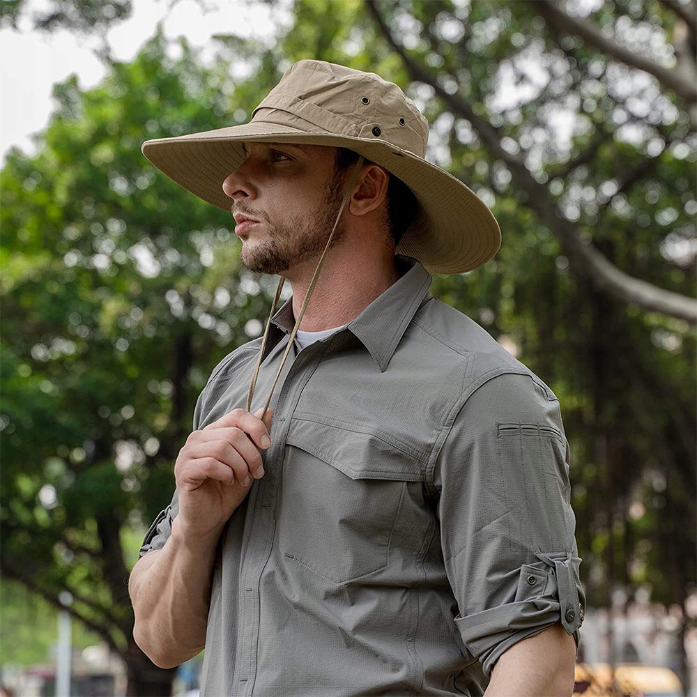 KAPELUSZ RYBACKI MĘSKA KAPELUSZ LETNI PRZECIWSŁONECZNY OCHRONA UV Marka bez marki