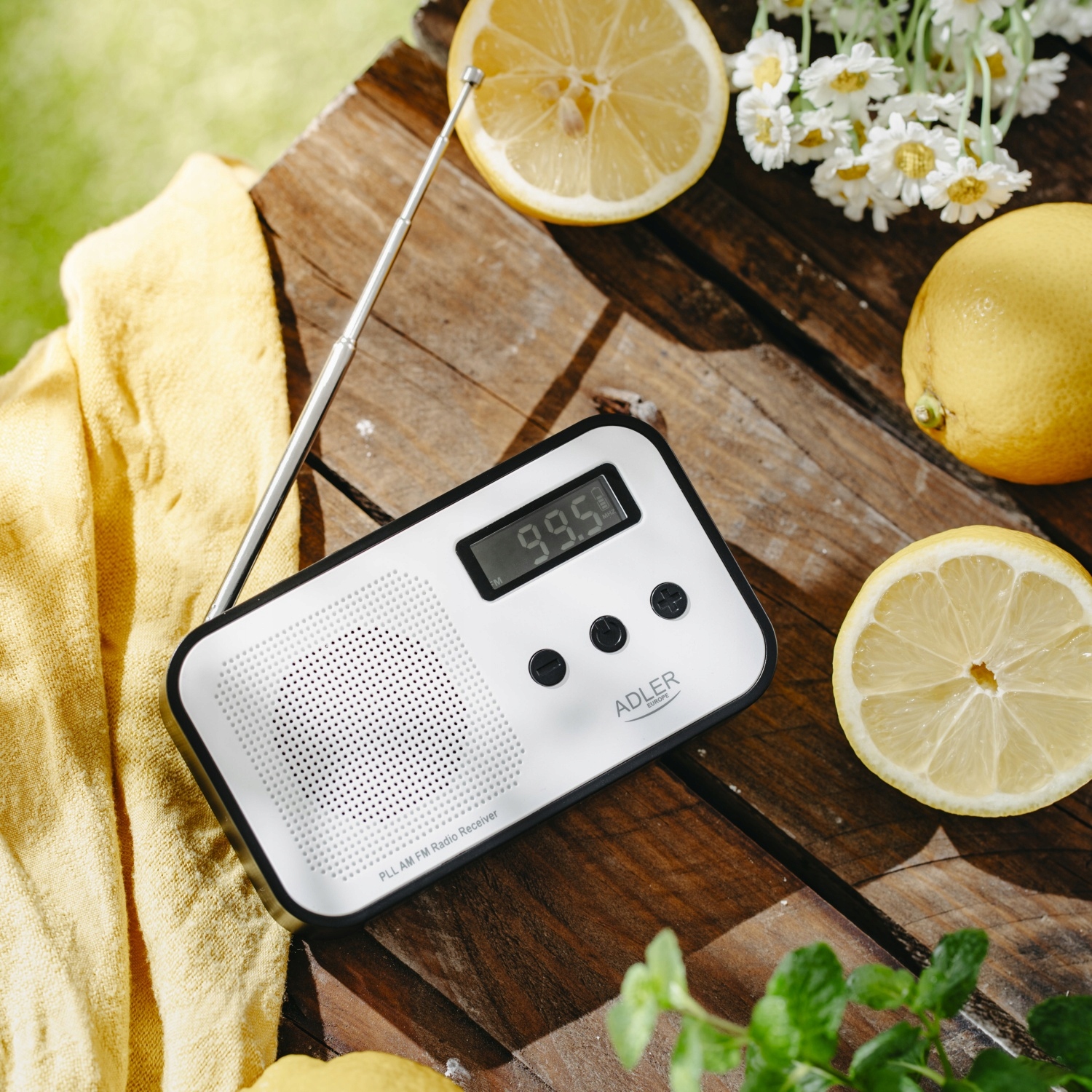 Radio Cyfrowe PLL AM/FM AD 1907 - Zegar, Budzik, USB-C