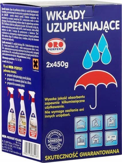 

Oro pochłaniacz wilgoci wkład uzupełniający 2x450g