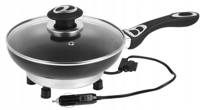 Patelnia elektryczna 200mm 24V 250W z pokrywką " do ciężarówki TIR-a "