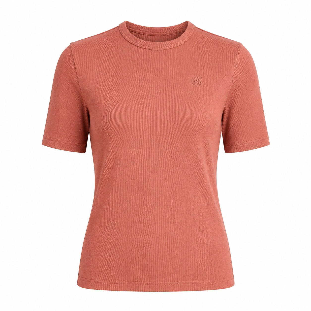Koszulka Damska RevolutionRace Birch Ribbed T-Shirt Pink Mahogany XL