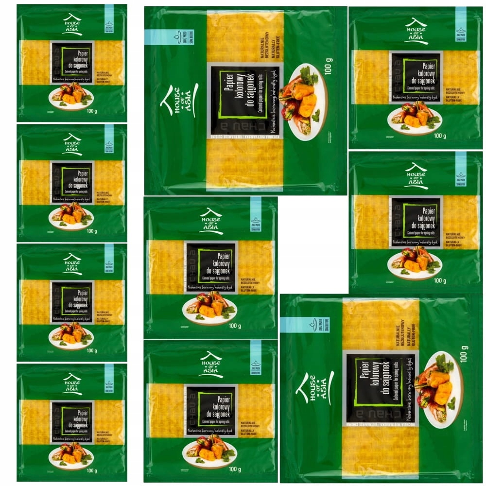 10 x Rýžový papír Barevný na jarní závitky a jarní závitky 100 g House Of Asia