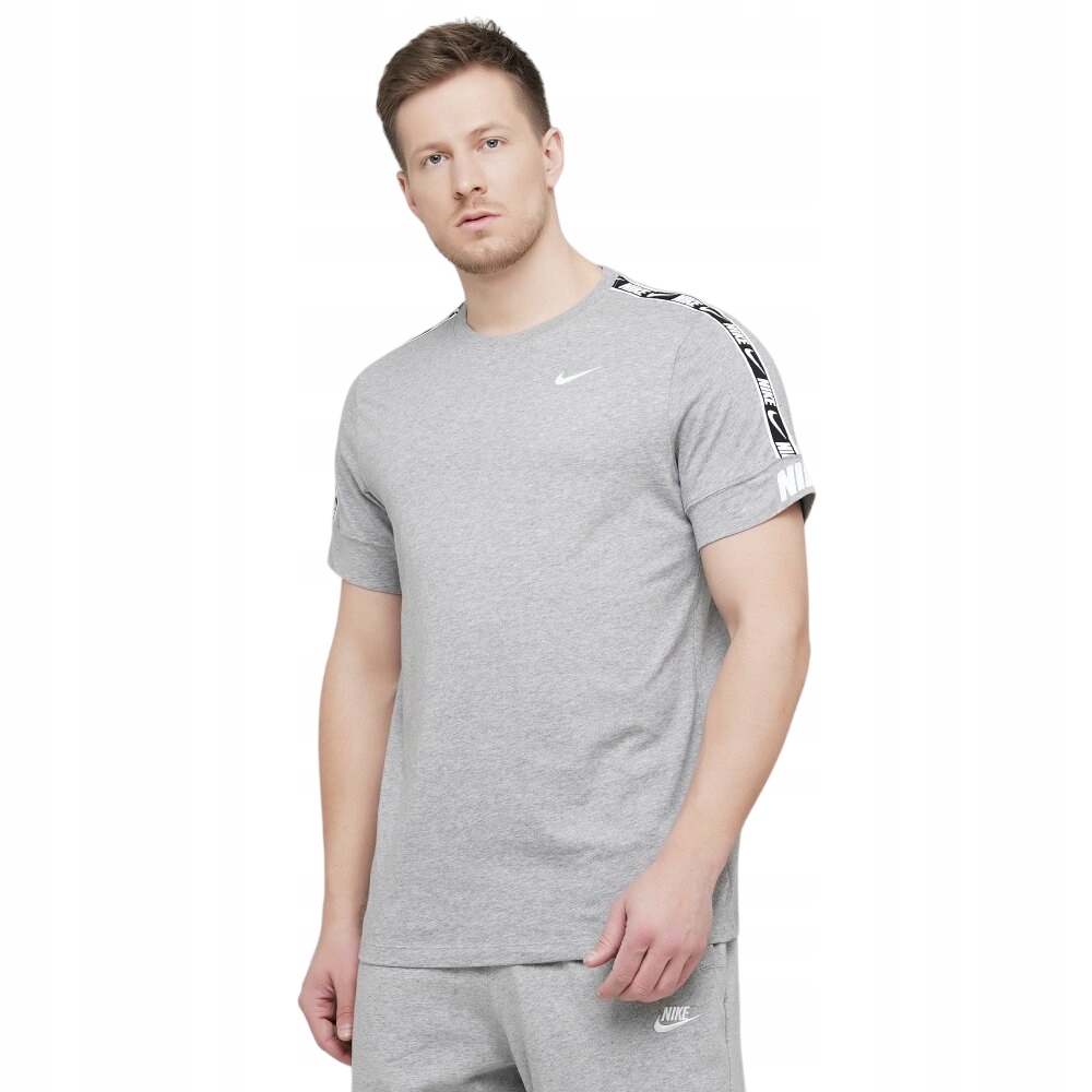 Koszulki Męskie Nike Szare Bawełniane r. XL Sportowe