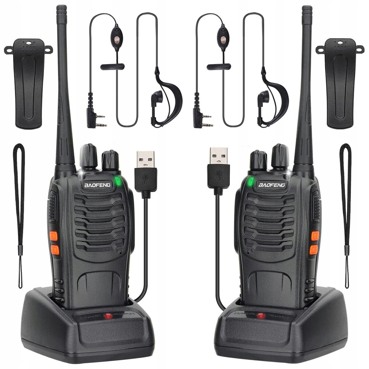 Vysílačka 2x Vysílačka Baofeng BF-888S Pmr Velký Dosah Radiotelefonu