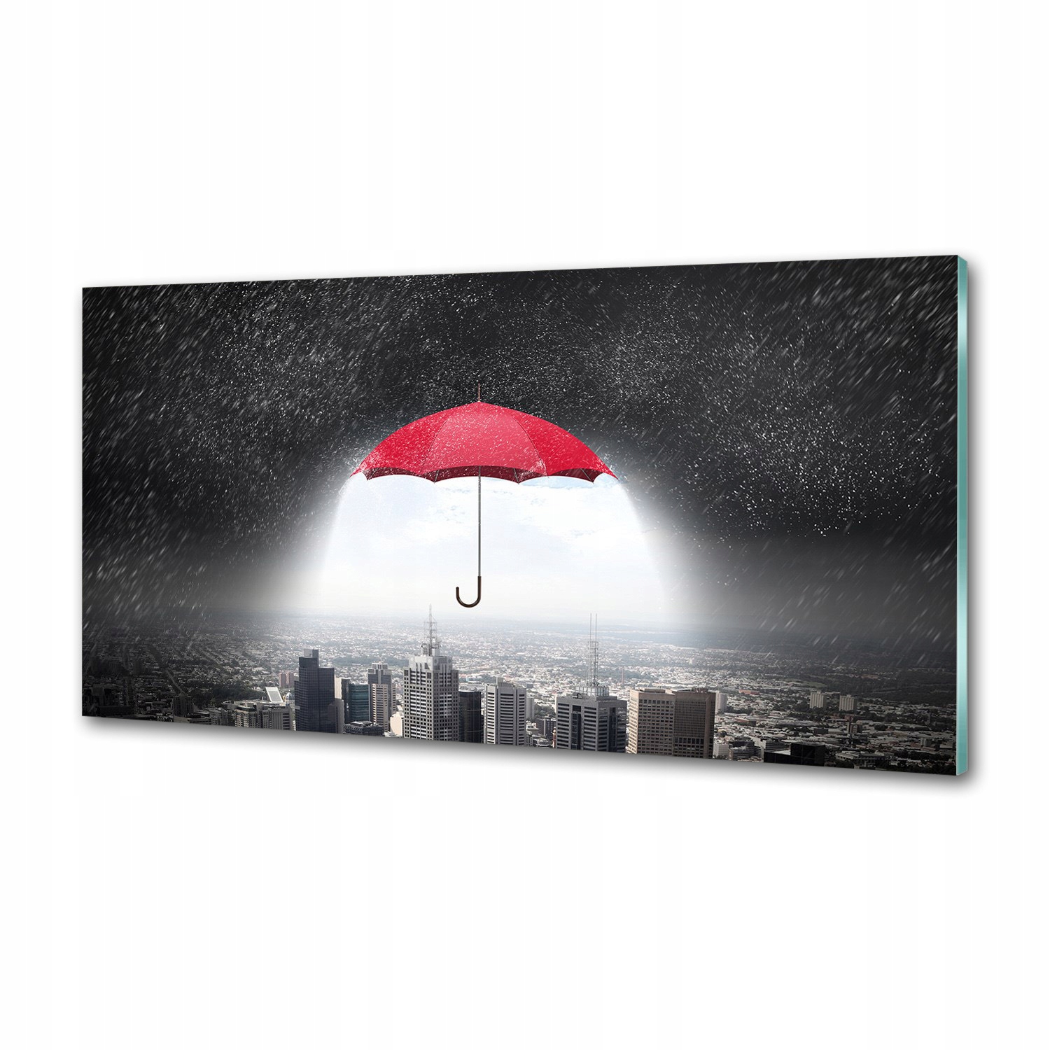 Panel lacobel Dáždnik nad mestom 100 x 50 cm Lepidlo