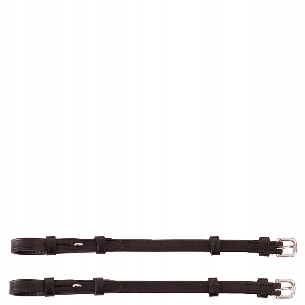 Paski policzkowe do ogłowia Br Round Buckle brązowe/srebrne Full