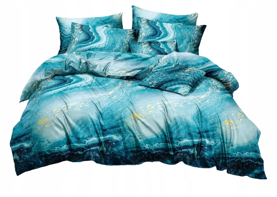 

Komplet Pościeli 200x220 Niebieska Abstrakcja