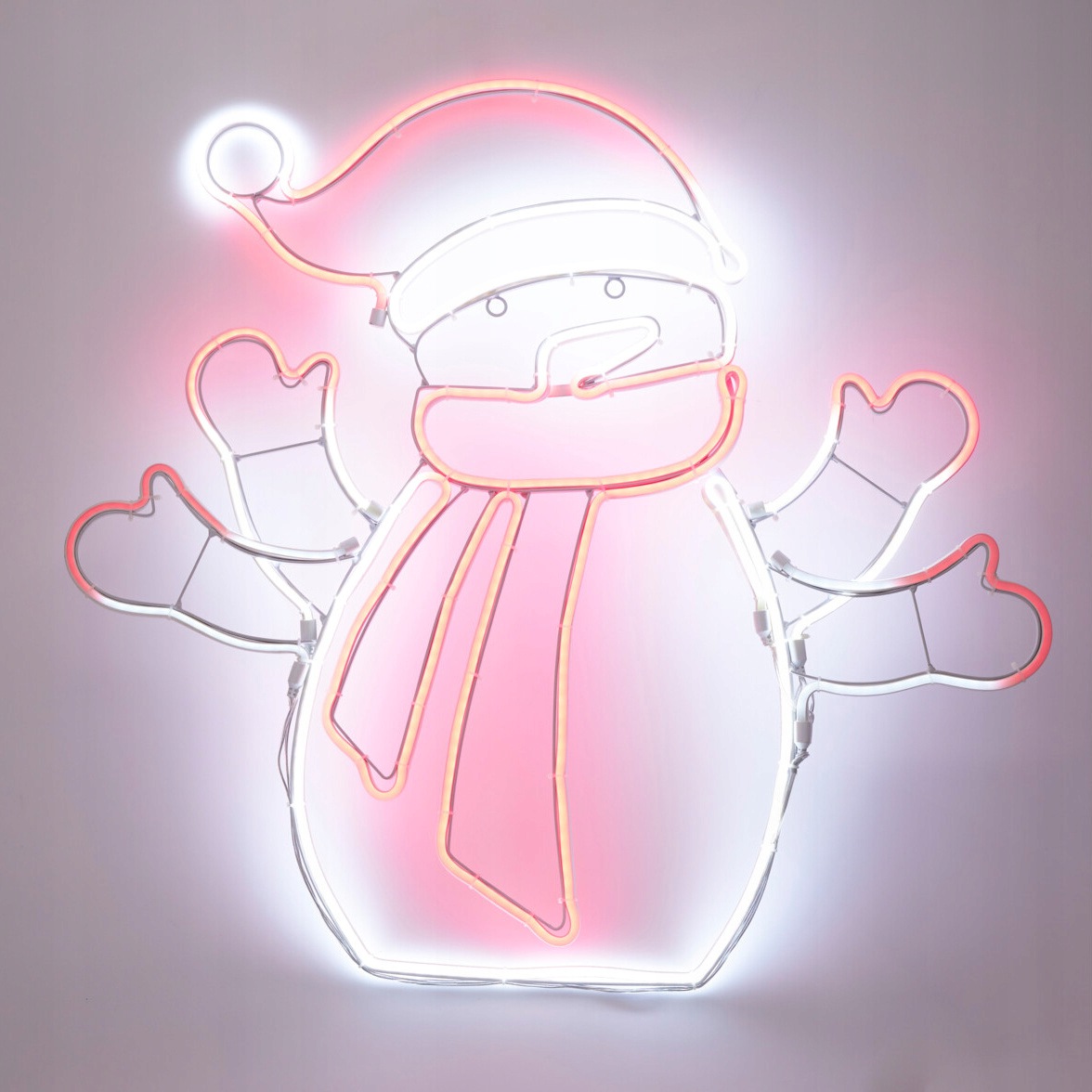 Led vánoční dekorace, sněhulák, 68 x 61 cm
