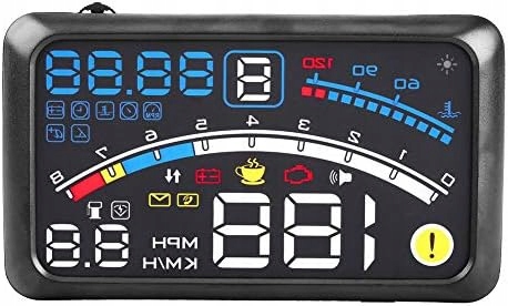 WYŚWIETLACZ HUD OBD2 5.5 CALA HUD PRĘDKOŚĆ TEMPERATURA RPM