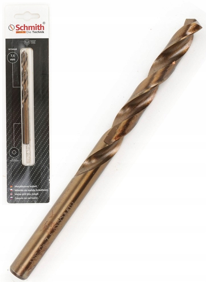 

Wiertło Do Metalu Kobaltowe 7,5mm HSS-Co Schmit