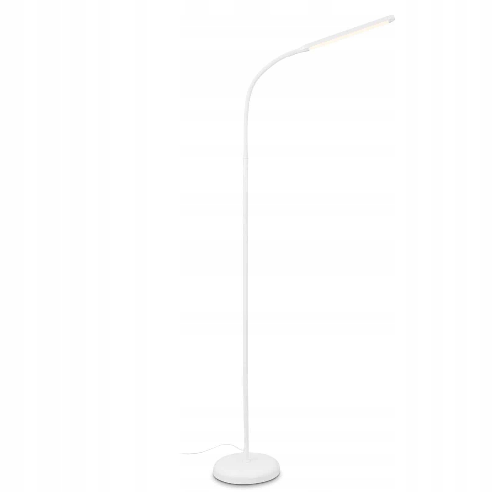 Briloner Led stojacia lampa 126,5 cm, dotyková, 6W, 600lm, biela