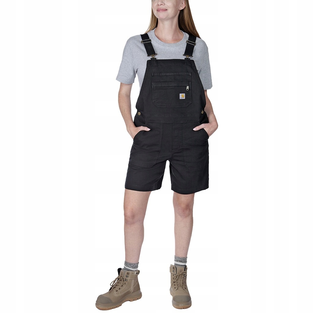Dámské krátké kalhoty Carhartt Rugged Flex Canvas Shortall černá Xs