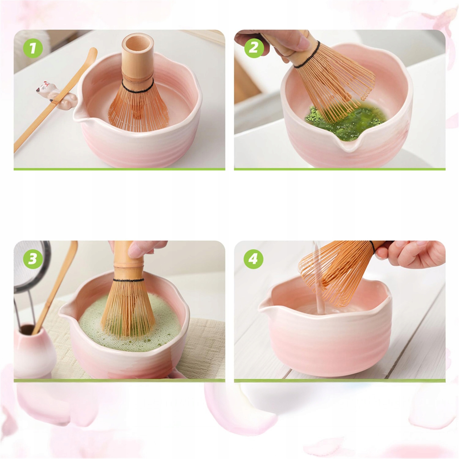 Dovanų matcha rinkinys 6 vnt. su chashaku šaukšteliu