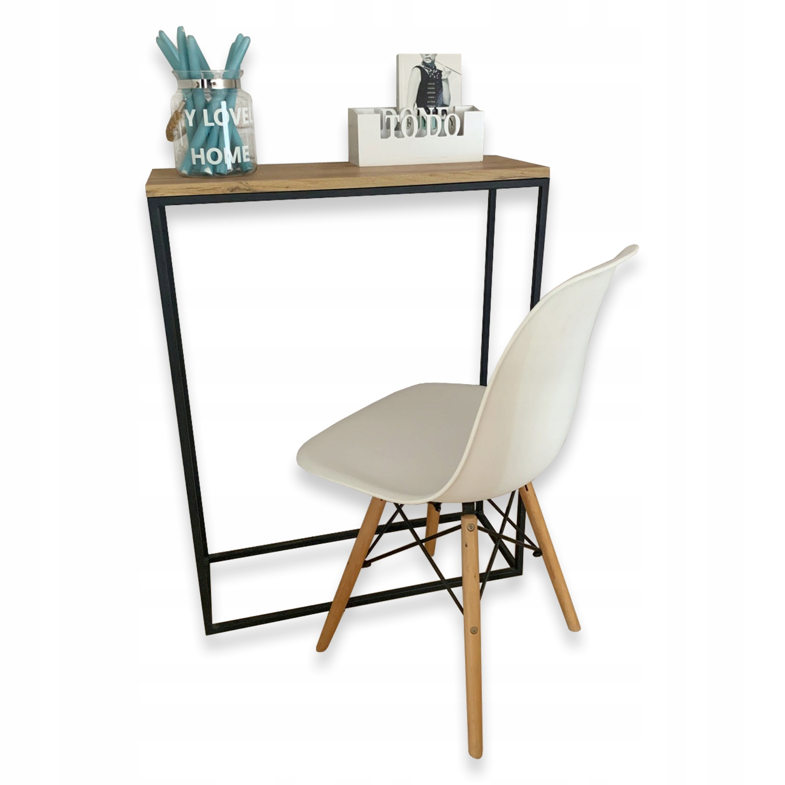 

konsolka toaletka Industrialna Loft 70x30x90 Dąb