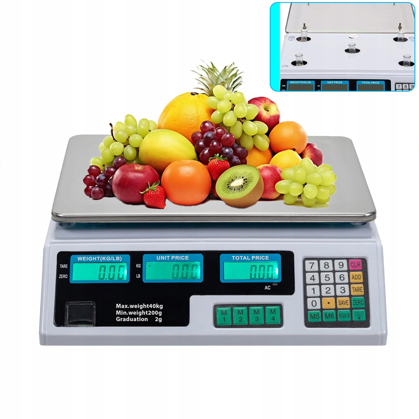 Elektronická Kalkulační Nákupní Váha 40 Kg