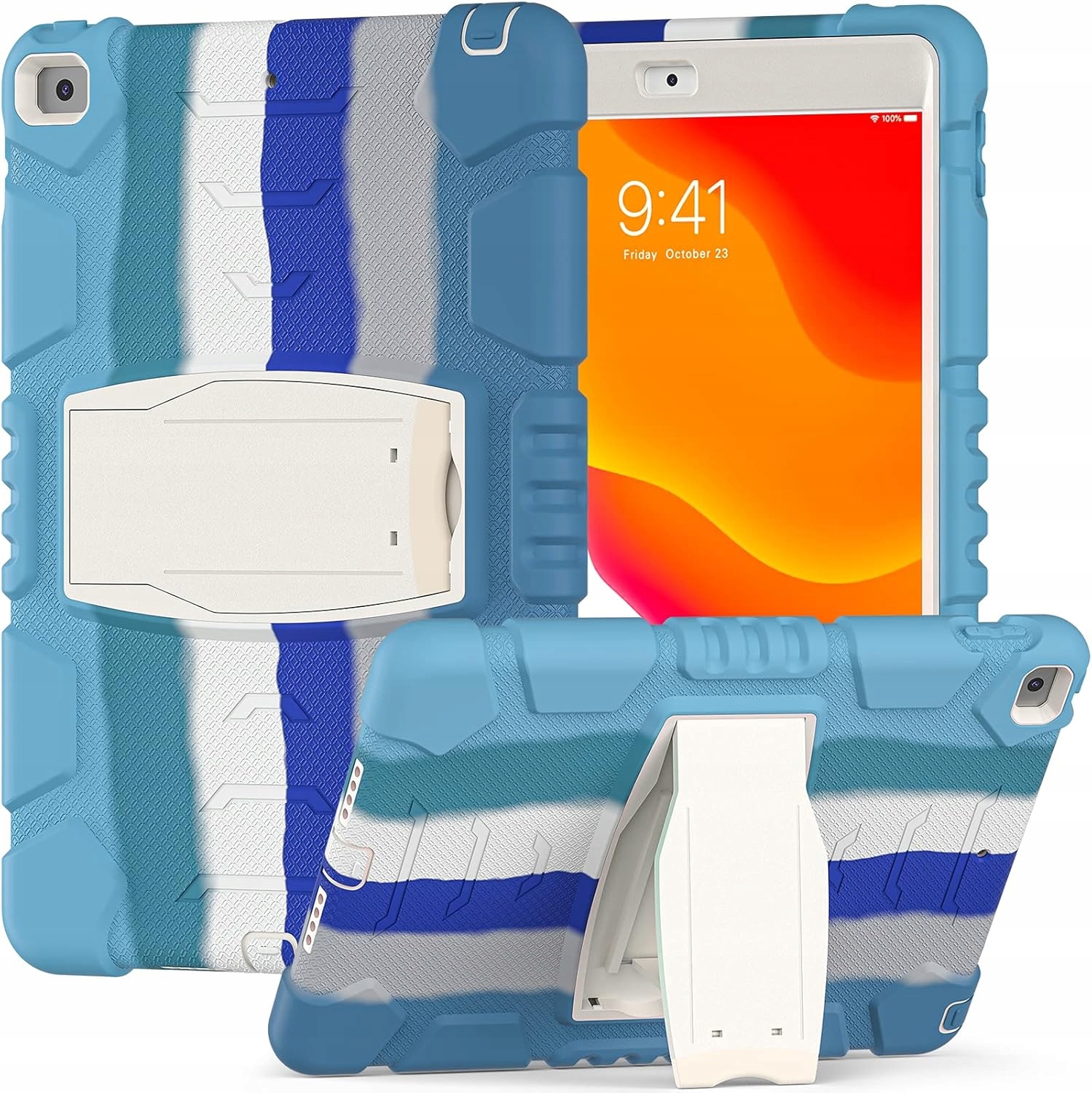 Pouzdro pro iPad 9/8/7 10.2" pancéřové s podstavcem, modré