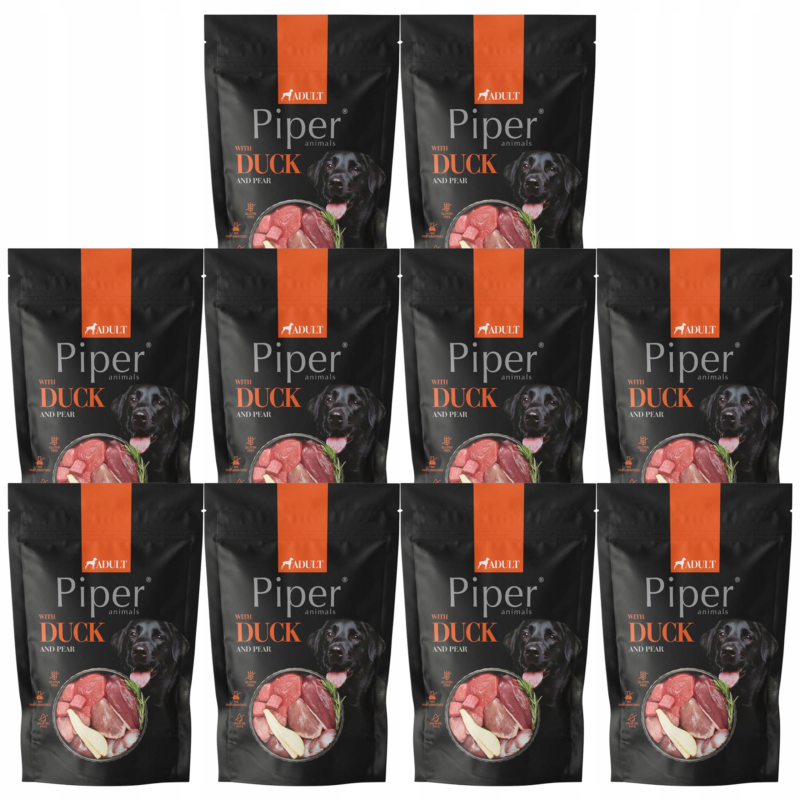 Piper Krmivo mokré pro psa Dolina Noteci Kachna Hruška 10 x 500 g bez obilovin