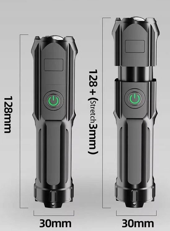 Latarka taktyczna USB LEG akumulatorowa ZOOM 1000l Marka BSH ADVENTURE