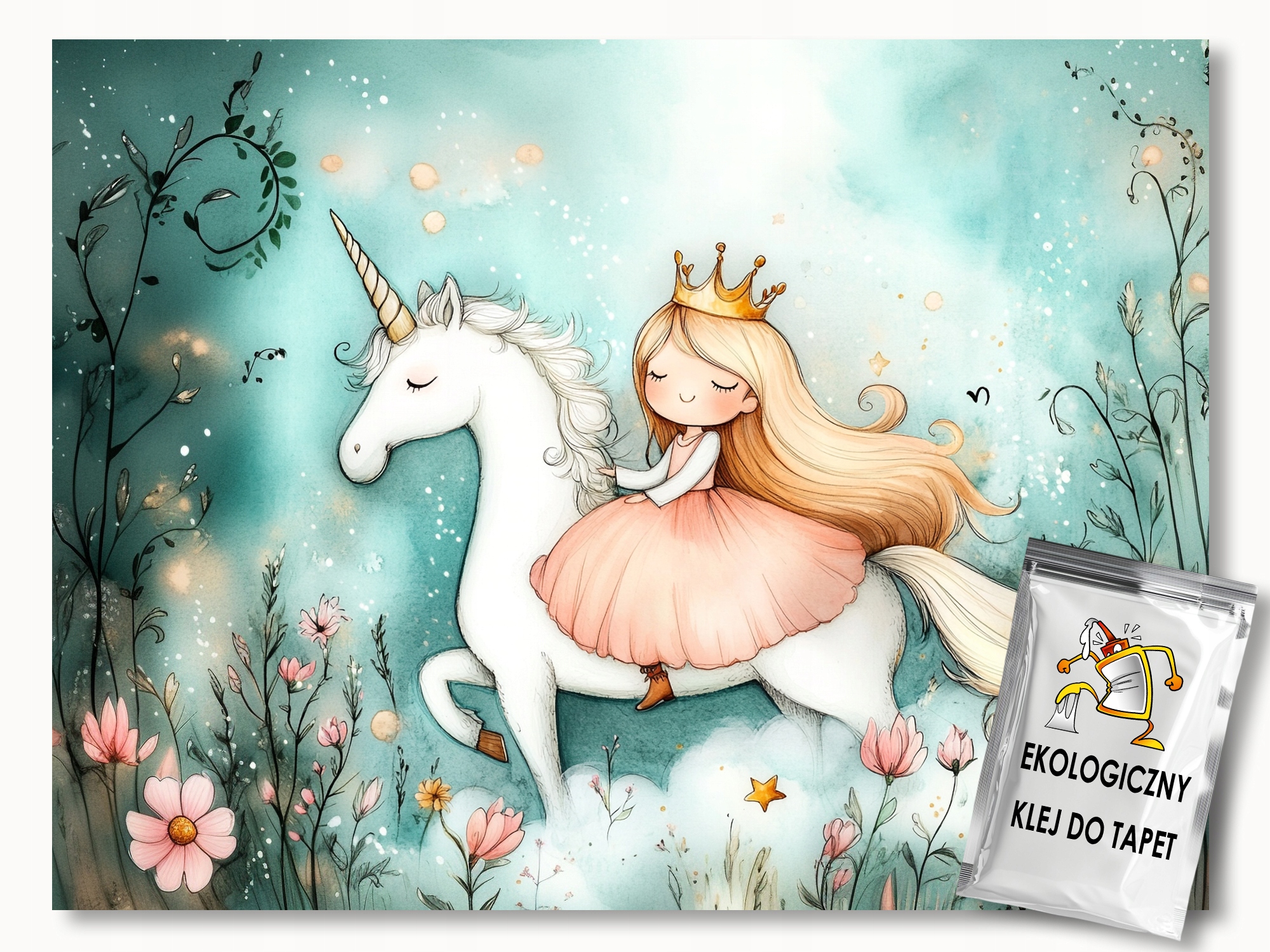 Fototapeta Flizelina Bajka Pohádka Sen Princezna Jednorožec 416x290 130g