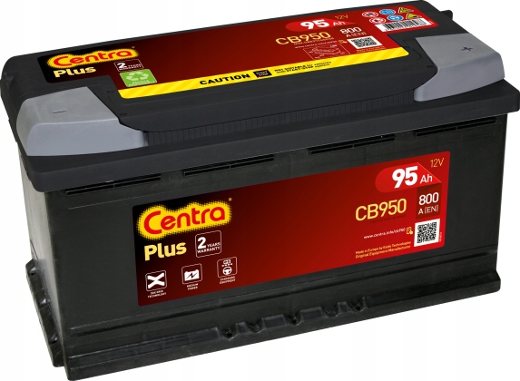 Akumulator Centra Plus CB950 95Ah 800A