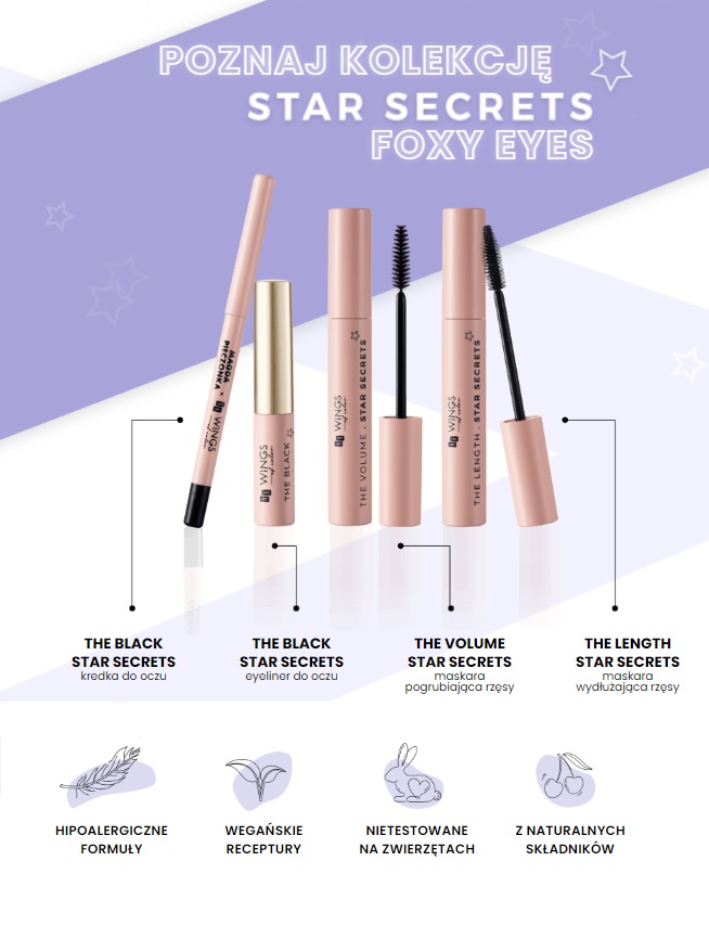 AA WINGS OF COLOR Star Secrets błyszczyk LightNude Właściwości nawilżające regenerujące