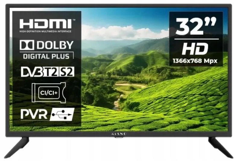 Telewizor LED Kiano SlimTV 32 czarny HD Ready 1366x768