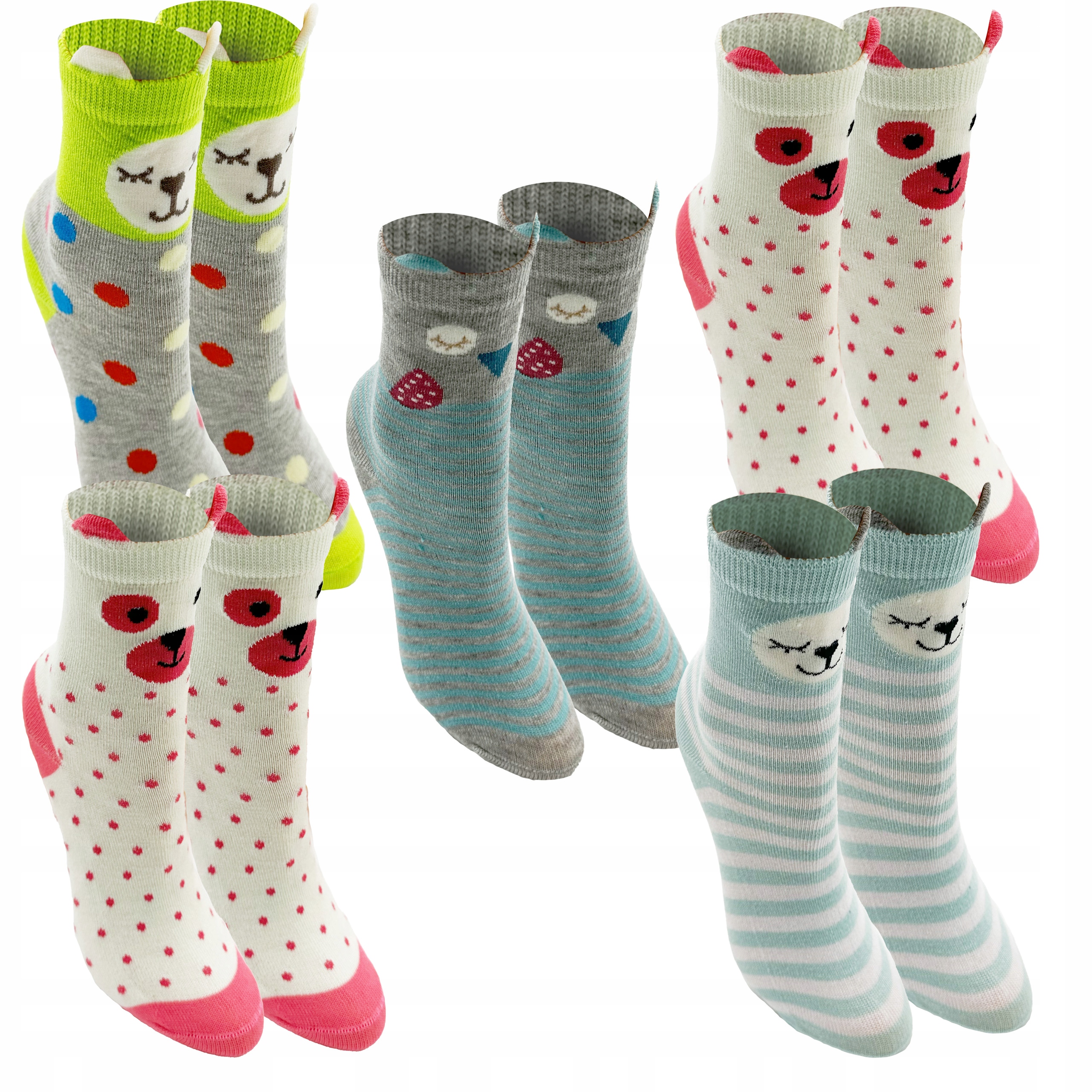 

5 Par Skarpetki Dziecięce MIX Kolor Wzór 23-26