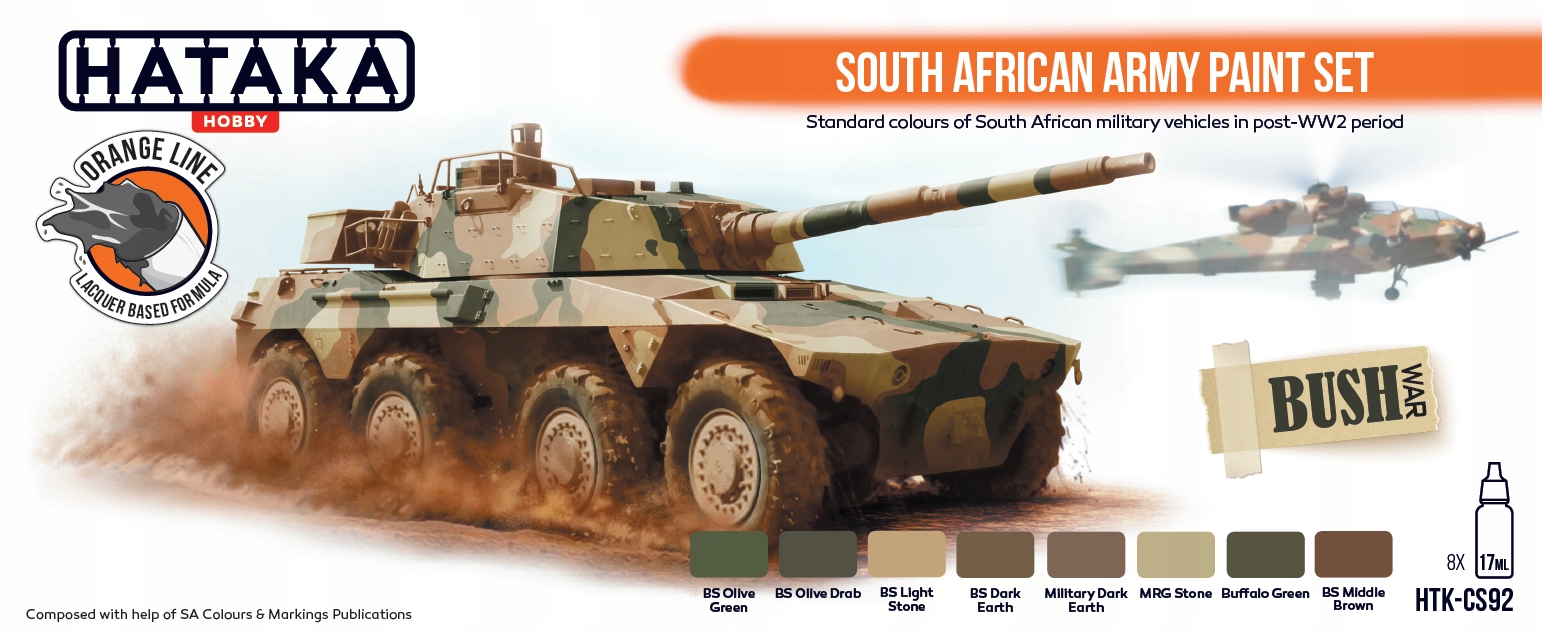 Sada barev Hataka CS92 Jihoafrická armáda