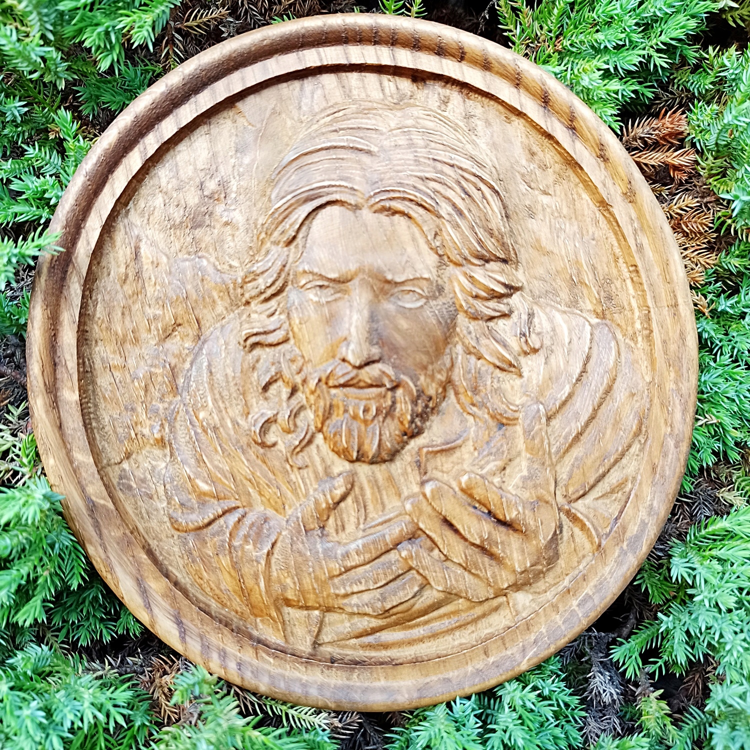 Obraz ve dřevě na dárek Ježíš 20cm reliéf