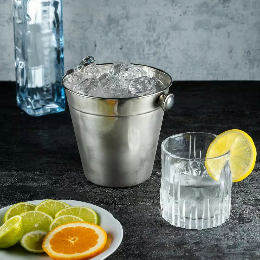 Wiaderko do lodu, pojemnik na lód, 14cm, stal 1,4L Rodzaj wiaderko