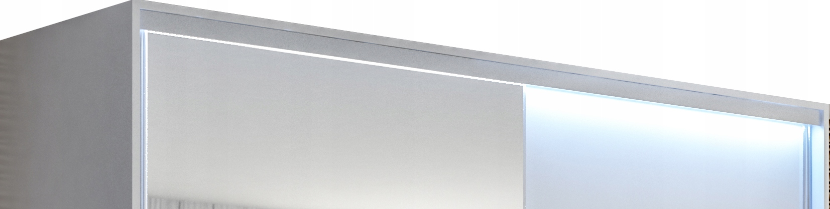 SZAFA PRZESUWNA 150 x 205 CM BIAŁA - 1 LUSTRO + UCHWYT - POLSKI PRODUCENT! Liczba szuflad 0