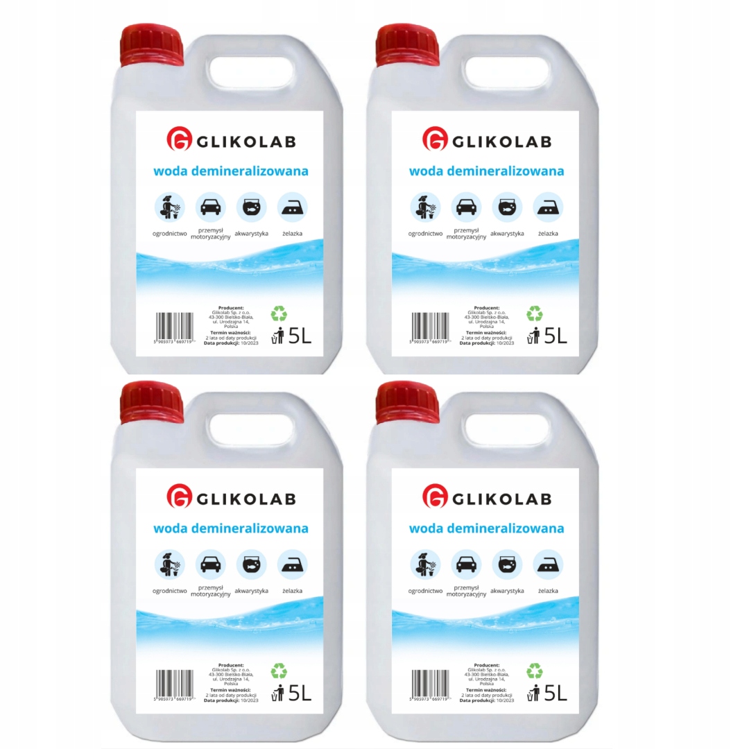 WODA DEMINERALIZOWANA DESTYLOWANA 5L (4X5L)