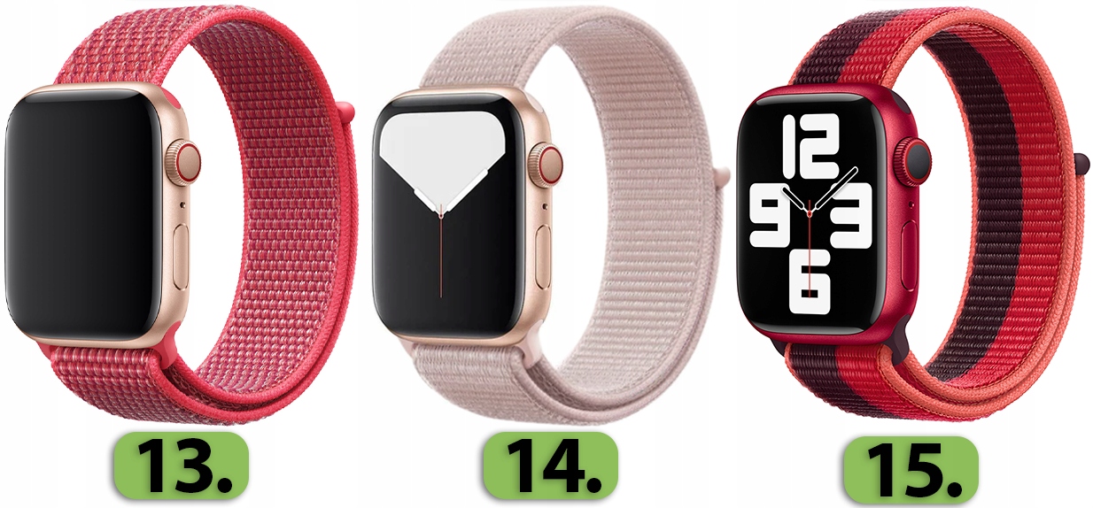 PASEK DO APPLE WATCH 1 2 3 4 5 6 7 8 SE 38/40/41MM Materiał tkanina