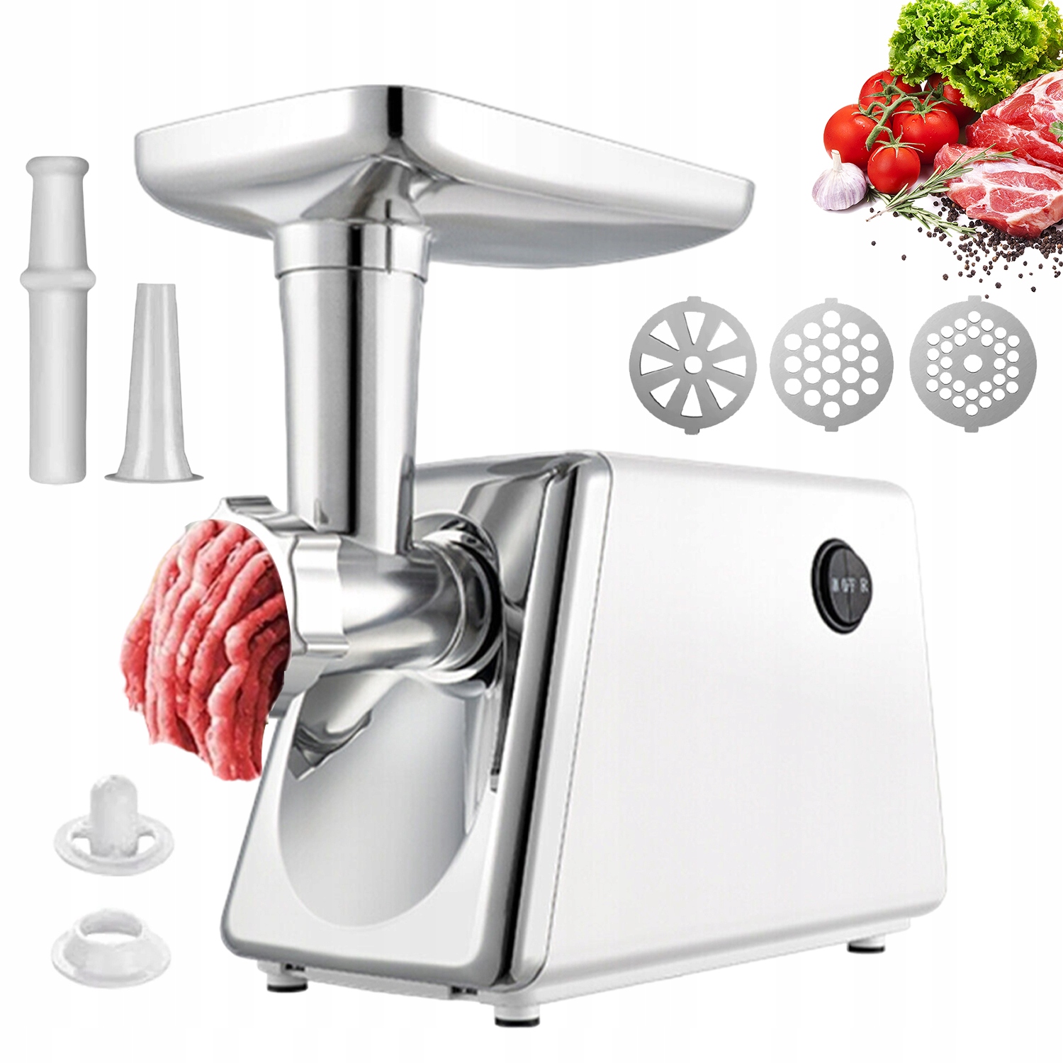 Mlýnek Na Maso 800 W S Spirálovou Kompresí A Příslušenstvím Pro Klobásy