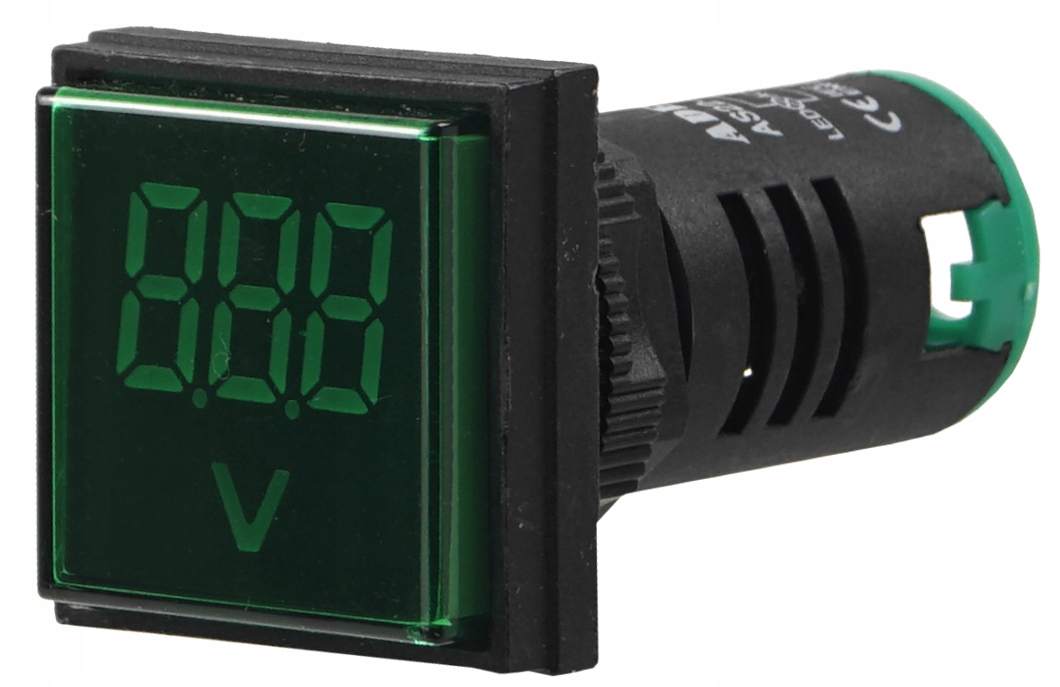KONTROLKA WOLTOMIERZ TABLICOWY 22 MM LED 60 - 500V Model AS22-MG-V